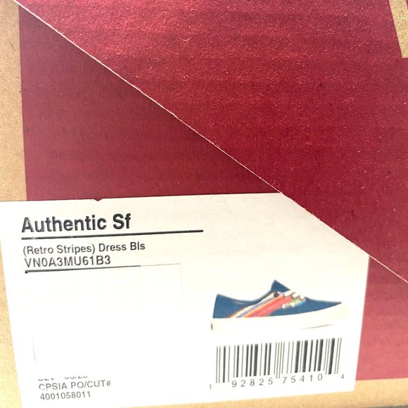 VANS Authentic Sf Retro Stripes Dress Blue Women's Size 7 VN0A3MU61B - Picture 10 of 11